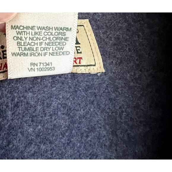 L.L.Bean Chamois Cloth Shirt Jacket Men Large Fall Winter Warm Outdoor Gorpcore - Picture 7 of 8